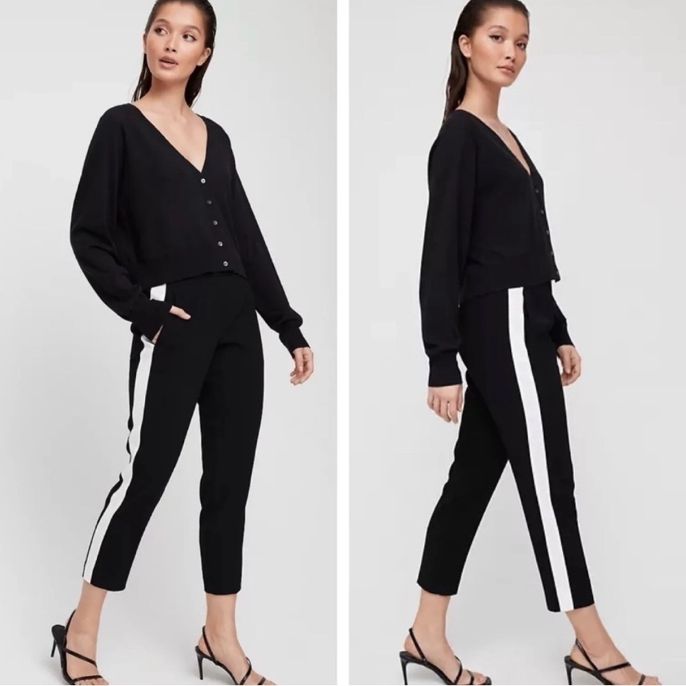 BABATON | Aritzia | Conan | Black w White Stripe | PullOn |Pant/Trouser |Size 4